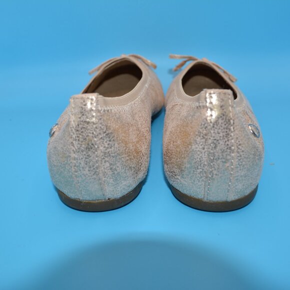 Girls Ballet Flats Dress Shoes Gold Sz 2.5 Hush Puppies Easter - Picture 4 of 5